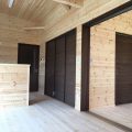 薪ストーブのある平屋の内装２|大垣市の注文住宅,ログハウスのような木の家を低価格で建てるならエイ・ワン