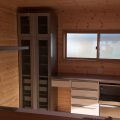 別荘に最適な平屋のキッチン収納|新島村の注文住宅,ログハウスのような木の家を低価格で建てるならエイ・ワン