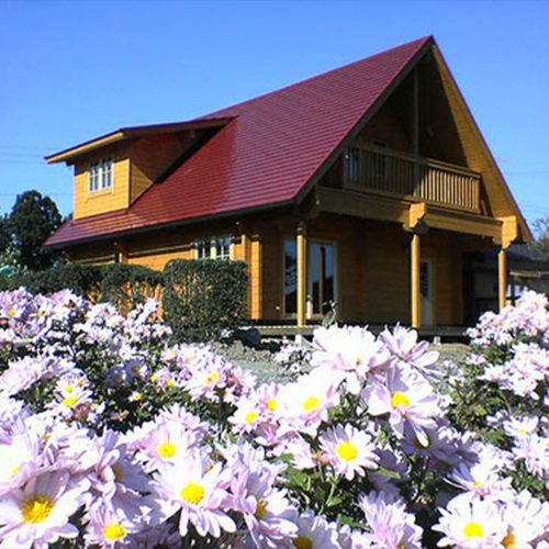 小美玉市のログハウス｜赤い屋根の家
