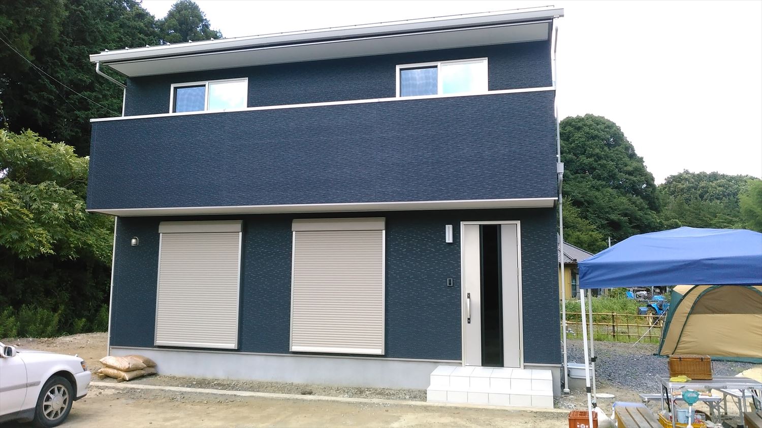 オールアース二階建ての外観６|石岡市の注文住宅,ログハウスのような木の家を低価格で建てるならエイ・ワン