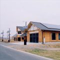 湖の畔に建つログハウスの外観２|鉾田市の注文住宅,ログハウスのような木の家を低価格で建てるならエイ・ワン