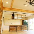 無垢材を使用した広いLDKがある長期優良住宅の無垢材のリビング|茨城県行方市の注文住宅,エイ・ワン