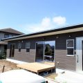 ブラック外観の平屋の外観｜常陸太田市の注文住宅,ログハウスのような低価格住宅を建てるならエイ・ワン