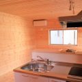 賃貸タイプの二階建てのキッチン｜つくばみらい市の注文住宅,ログハウスのような低価格住宅を建てるならエイ・ワン