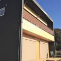 木製サイディングの二階建ての外観｜土浦市の注文住宅,ログハウスのような低価格住宅を建てるならエイ・ワン