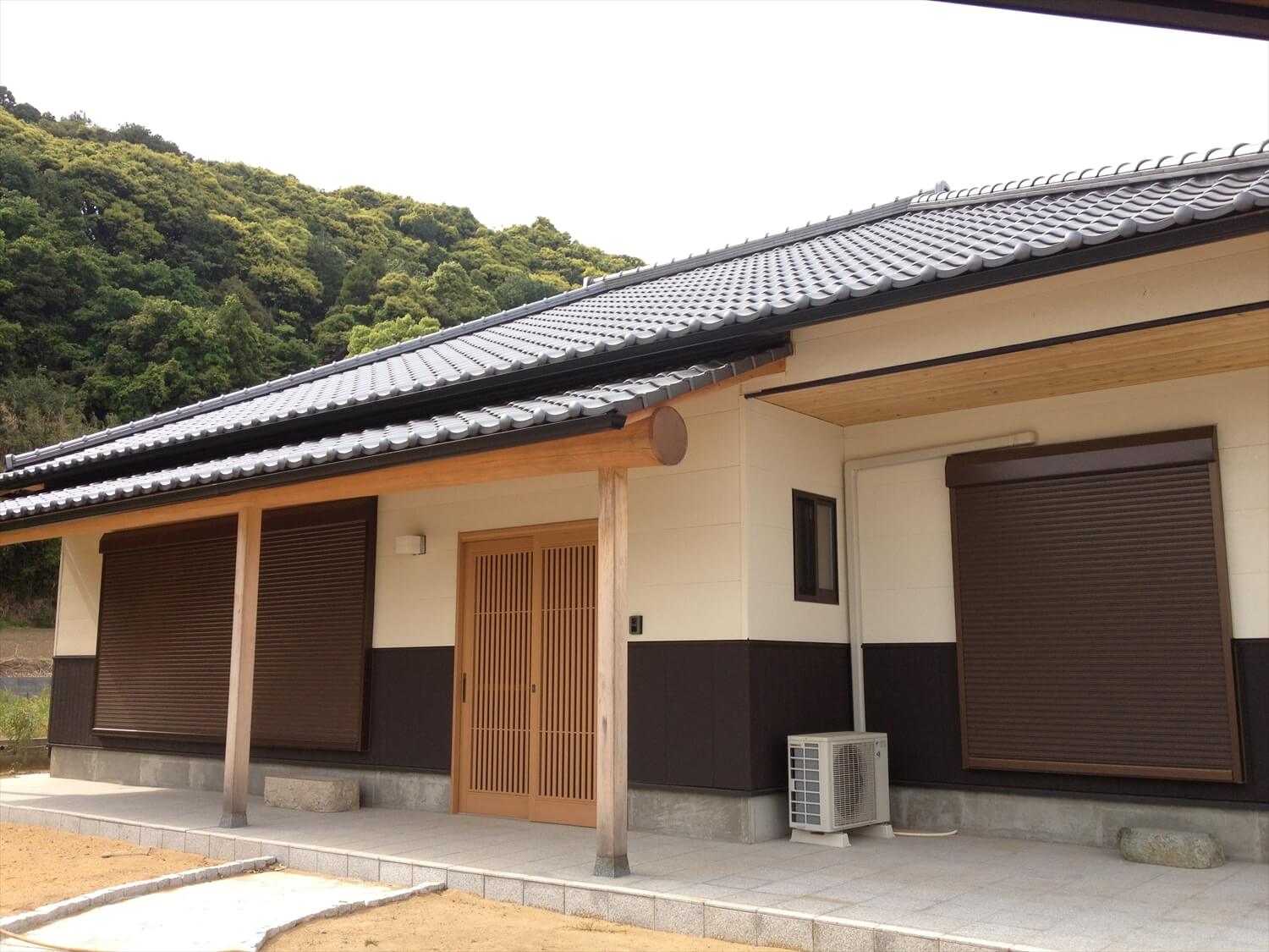 純和風の平屋の外観｜行方市の注文住宅,ログハウスのような低価格住宅を建てるならエイ・ワン