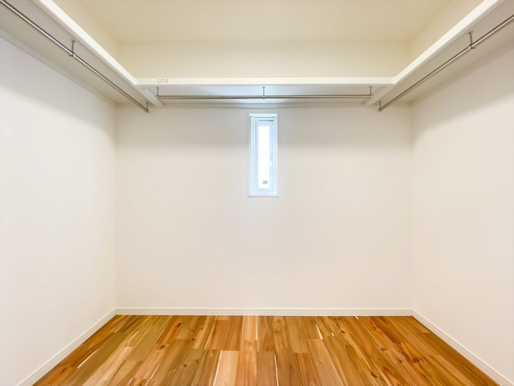 3LDKの平屋のファミリークローゼット