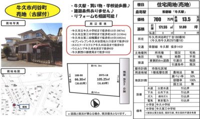 牛久市刈谷町の土地｜A-1home(エイワンホーム)