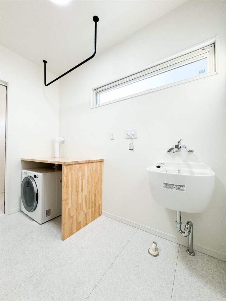 3LDKの平屋のランドリールーム