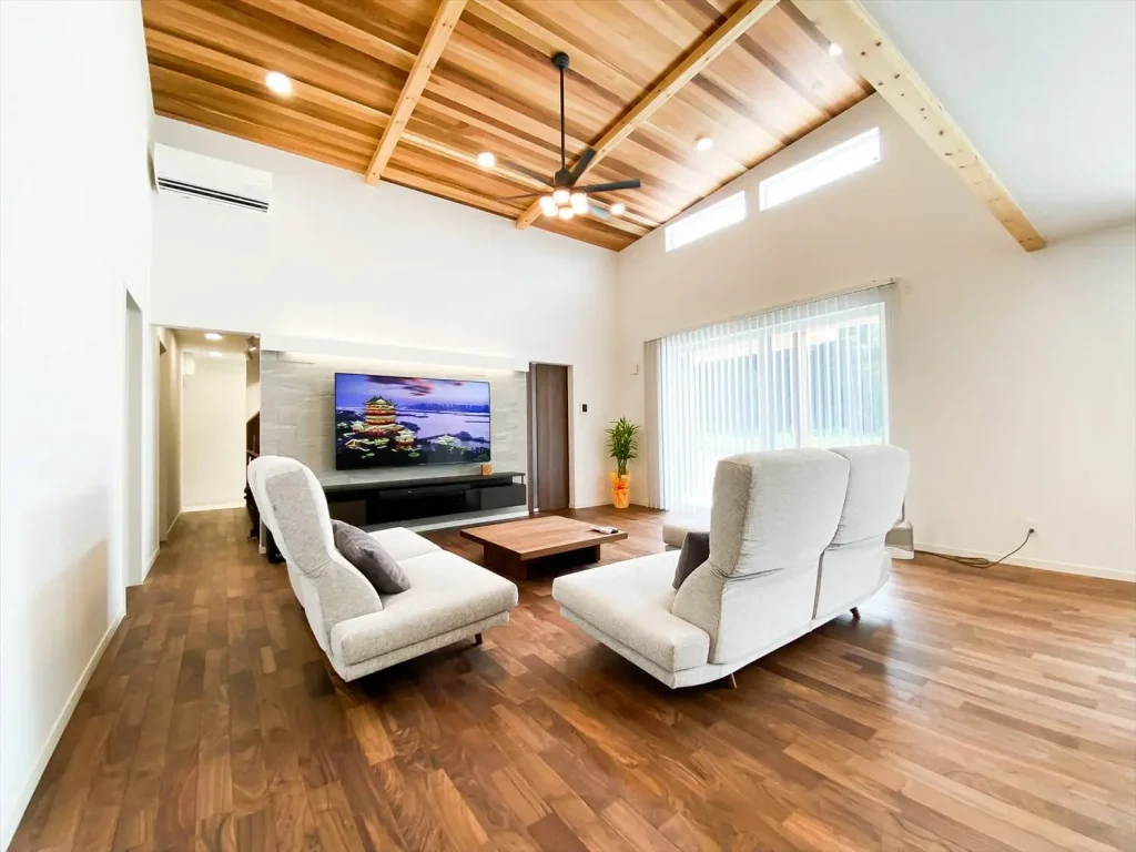 平屋デザイン住宅のリビング