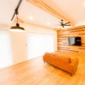 3LDKの平屋の開放的なリビング