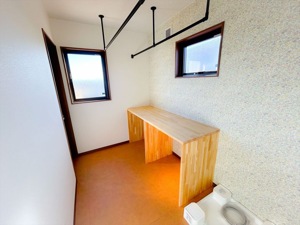 26.80坪の3LDK平屋のランドリールーム