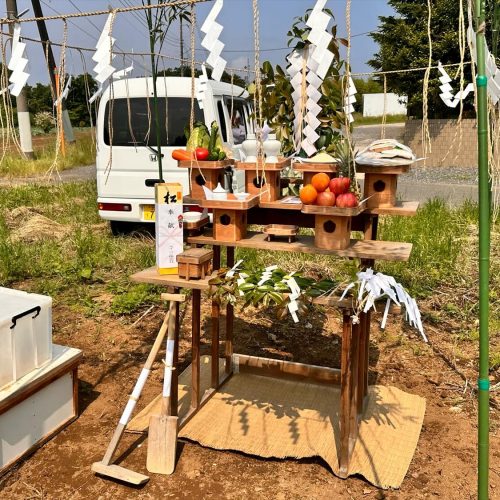 地鎮祭の祭壇の様子|茨城県行方市