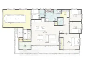 【40坪平屋/行方市/3LDK】ビルトインガレージのある暮らし