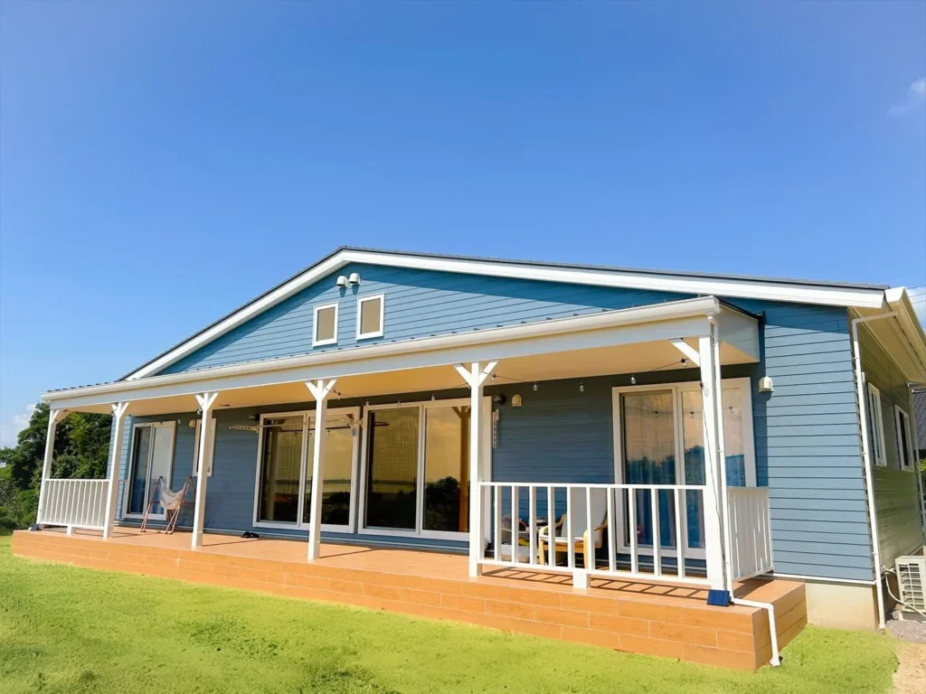 平屋, サーファーズハウス, 家事ラク住宅 【29坪/3LDK/行方市】敷地を活かした開放感あふれるサーファーズハウス