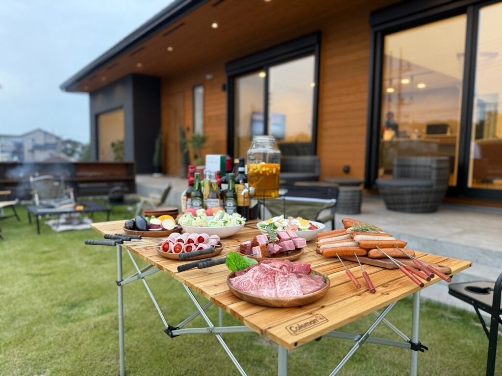 モデルハウスでバーベキュー|茨城県行方市