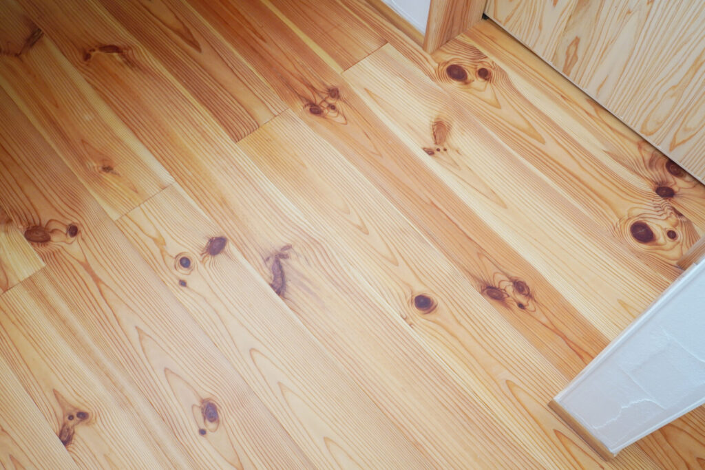よく手入れされた無垢床